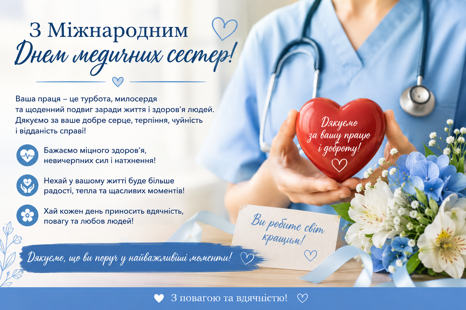 Вітаємо з Міжнародним днем медичних сестер!